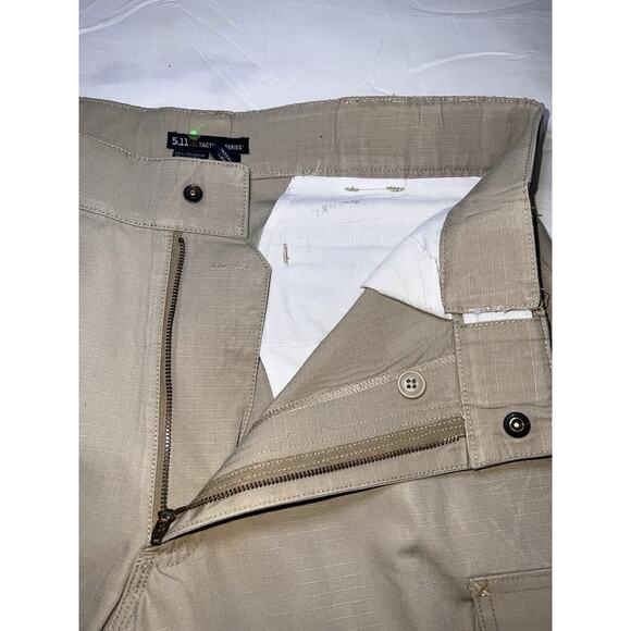 5.11 Tactical Cargo Pants Men's Size Large Tall Khaki TDU Ripstop Pockets 74003 - Picture 12 of 16